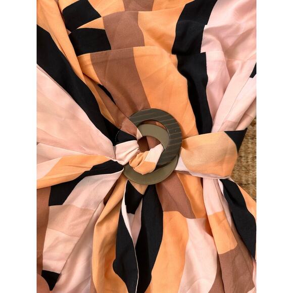 NWT Anthropologie Hutch Geo Print Wrap Dress Size Small - Picture 7 of 9